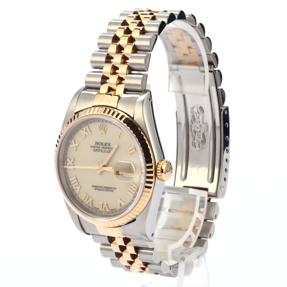 Used Rolex Datejust 16233 Ivory Roman Dial