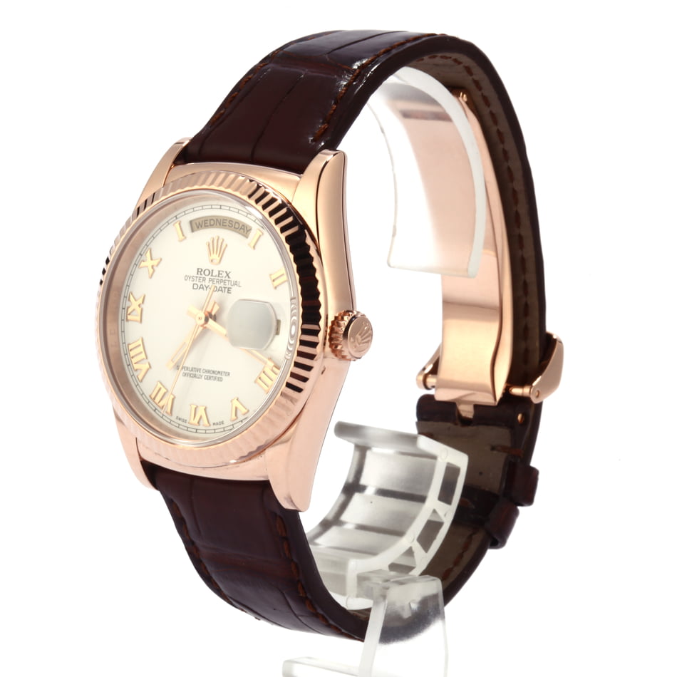 Pre Owned Rolex Day-Date 118135 Everose Gold Case
