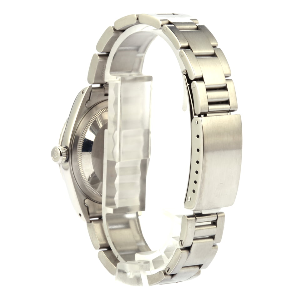 Rolex Datejust 16220 Silver Roman Dial Engine Turned Bezel