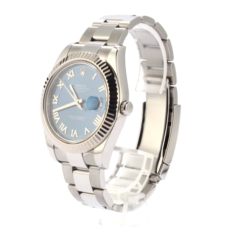 Pre Owned Rolex Datejust 116334 Blue Roman Dial
