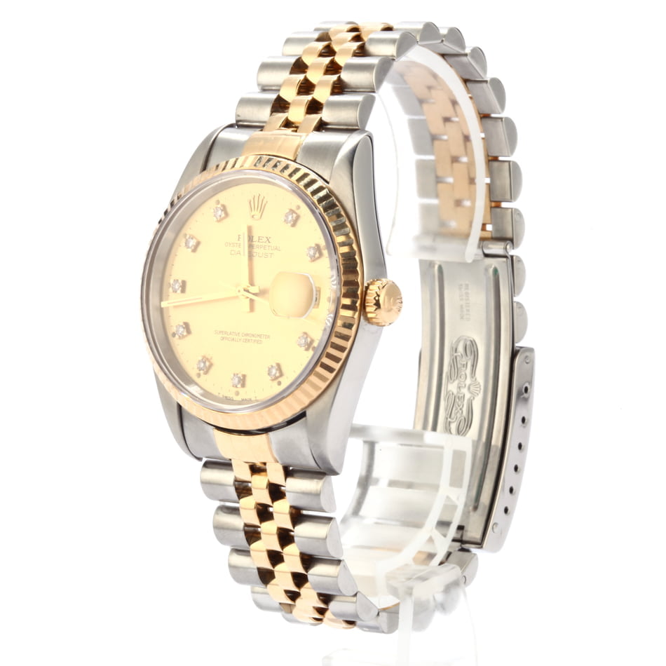 Used Rolex Datejust 16233 Champagne Diamond Dial