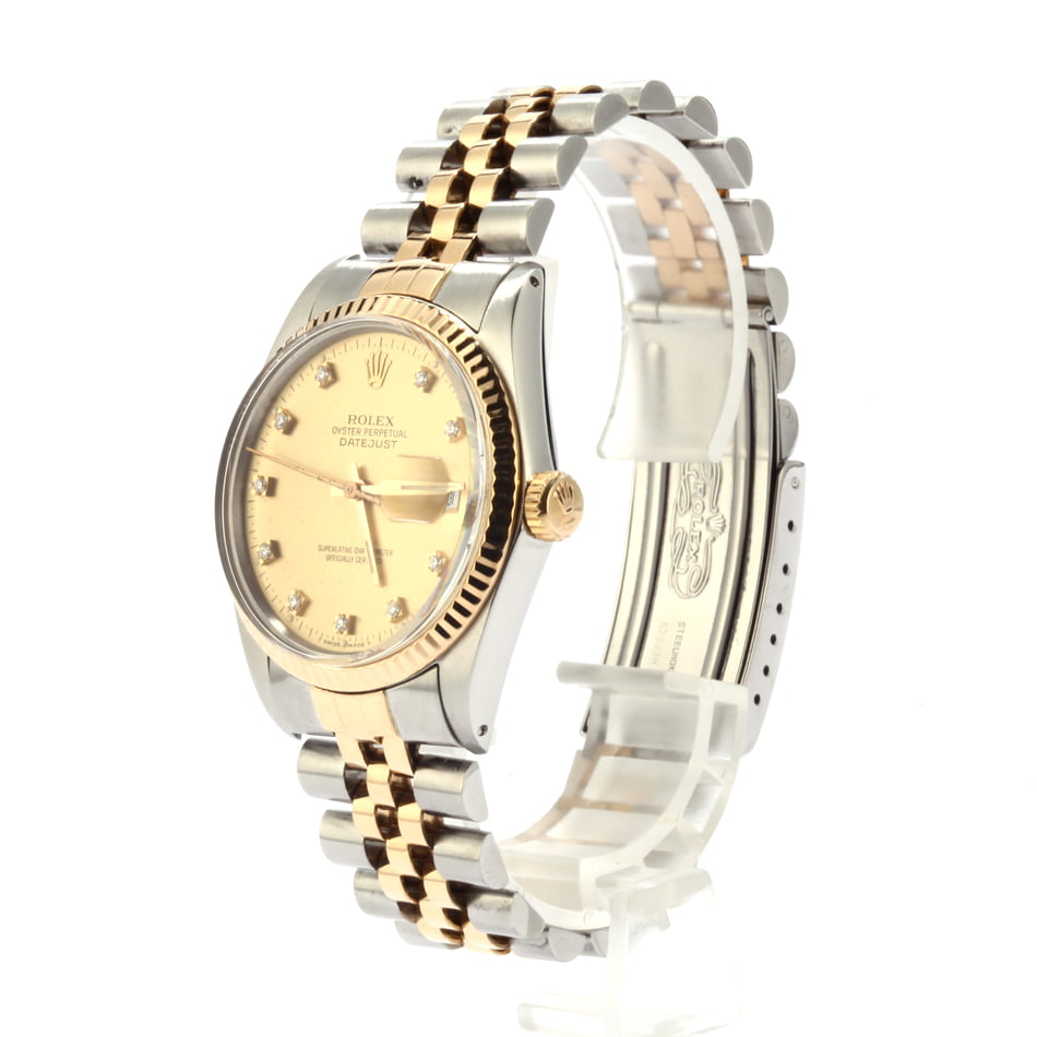 Pre Owned Champagne Diamond Dial Rolex Datejust 16013