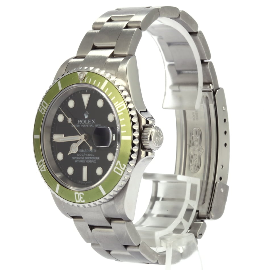 Stainless Steel Rolex Submariner Ref. 16610LV 'Kermit', B&P