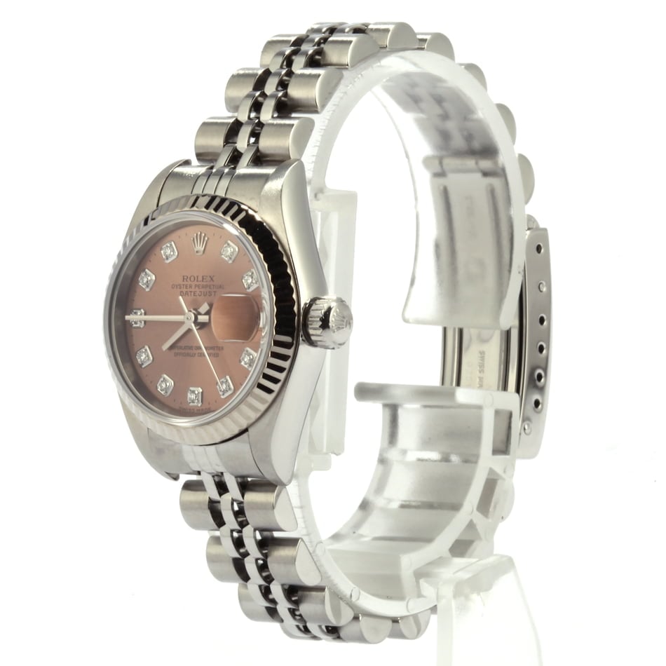 Pre Owned Rolex Lady Datejust 79174 Salmon Diamond Dial