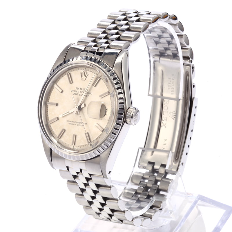 Used Rolex Datejust 1603 Engine Turned Bezel T