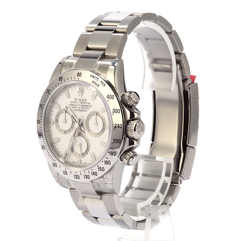 Unworn Rolex Daytona 116520 White Dial Serial Engraved