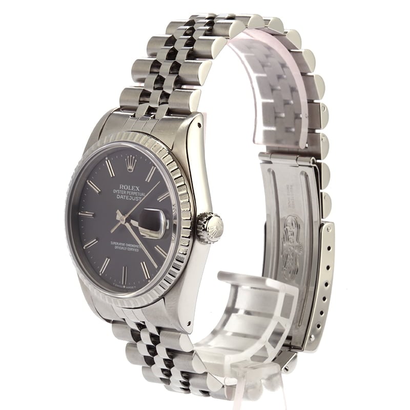 Used Rolex Datejust 16220 Slate Index Dial