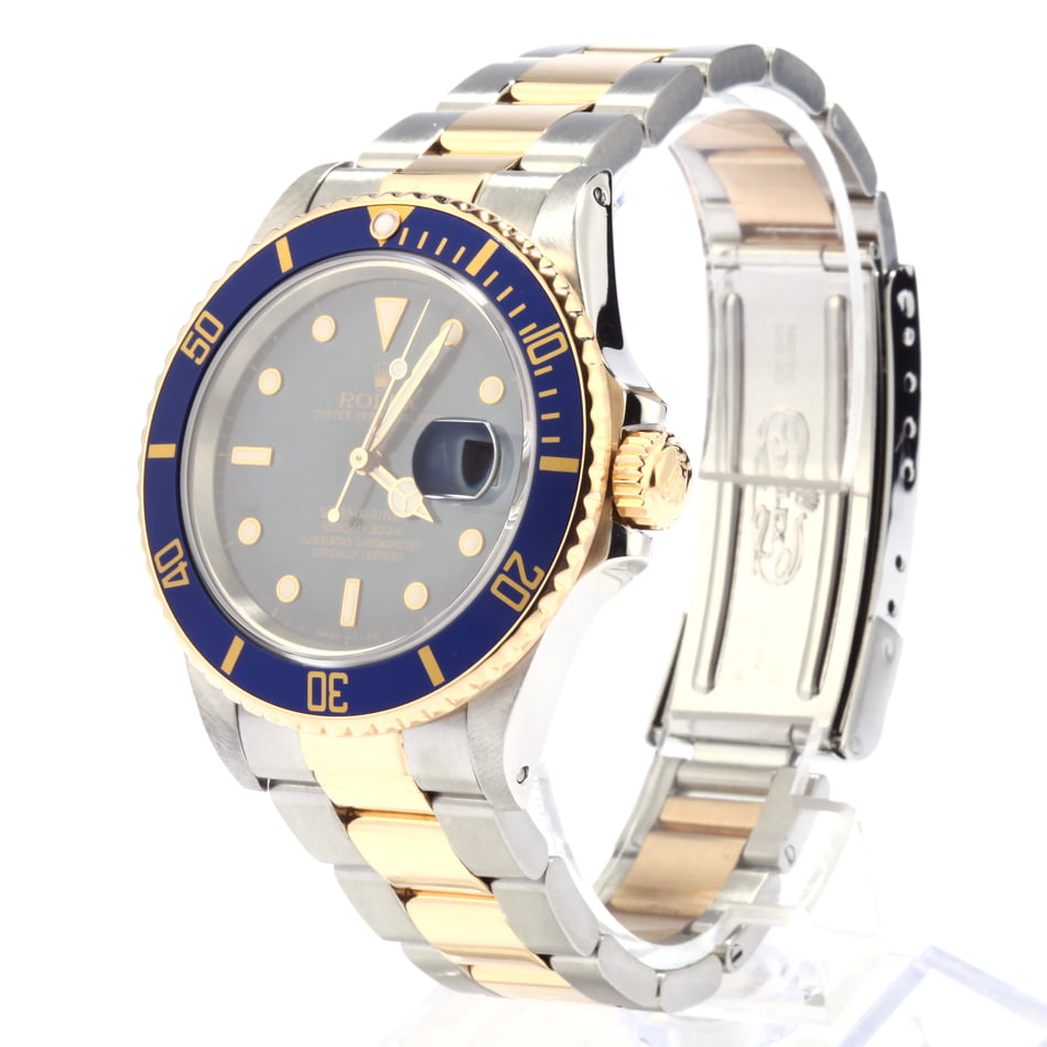 Used Rolex Submariner Ref 16803 Blue Dial Two Tone