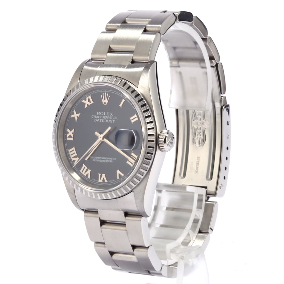 Pre Owned Rolex Datejust 16220 Blue Roman