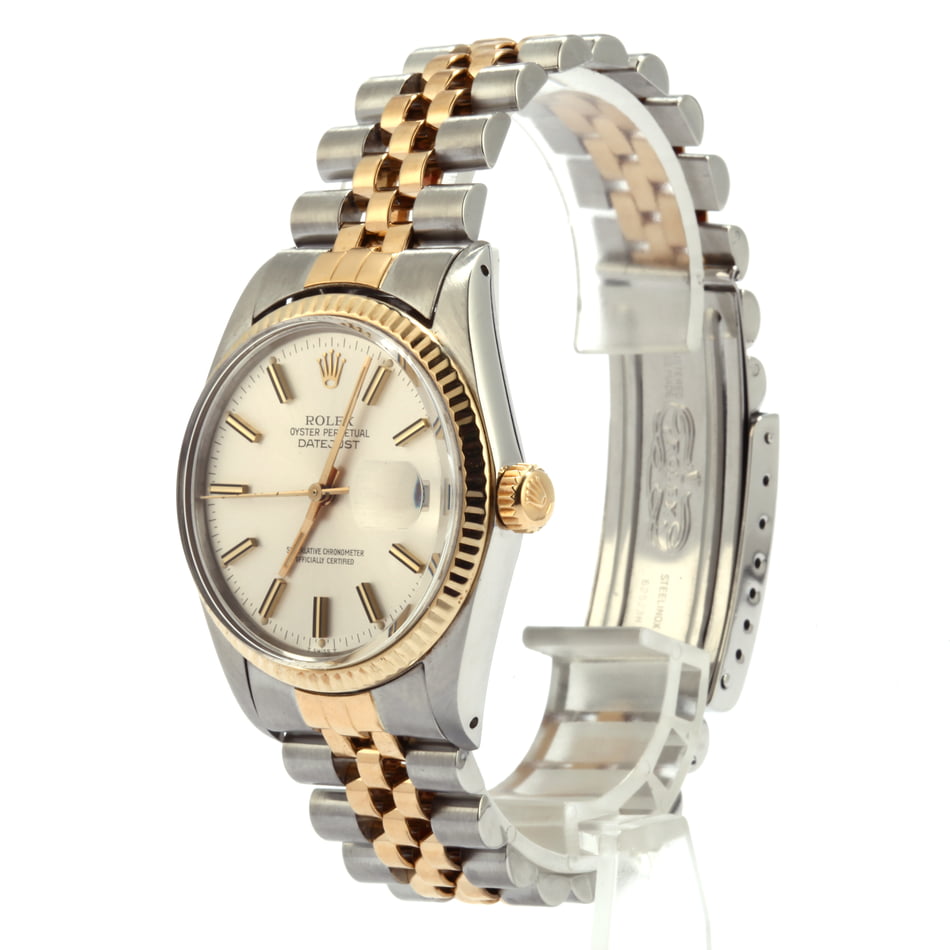 Pre Owned Rolex Datejust 16013 Two Tone Silver Dial