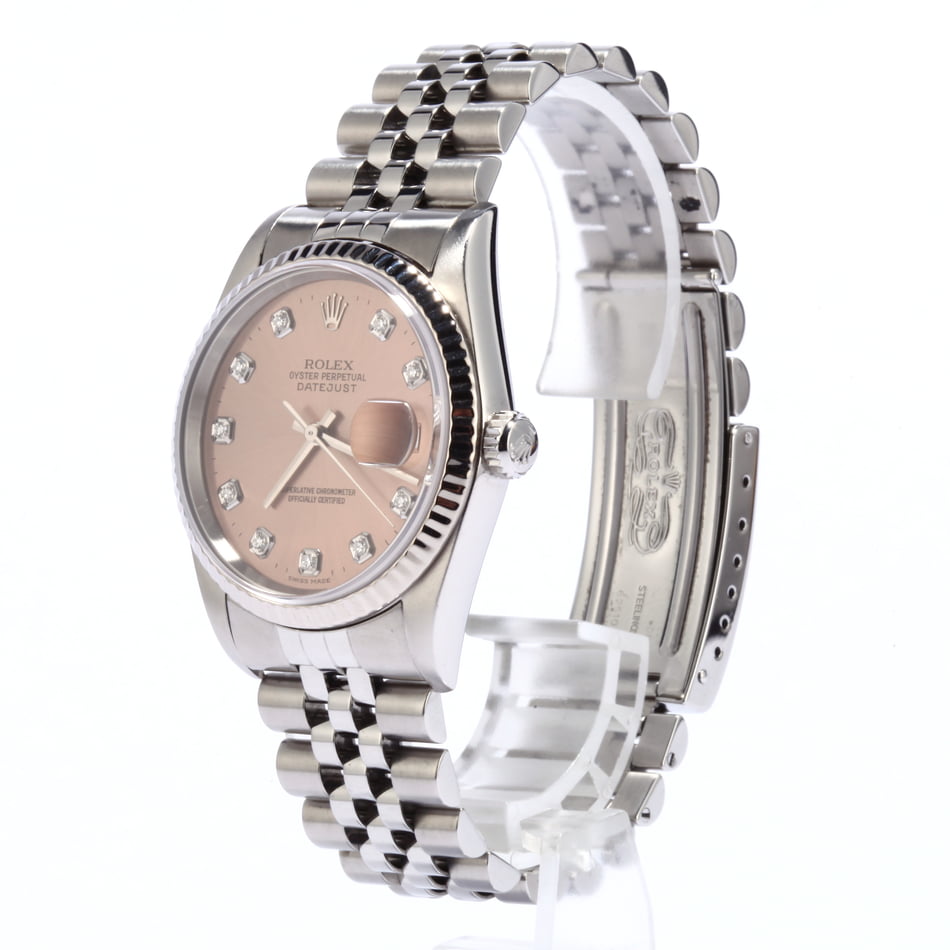 Pre Owned Rolex Datejust 16234 Salmon Diamond Dial