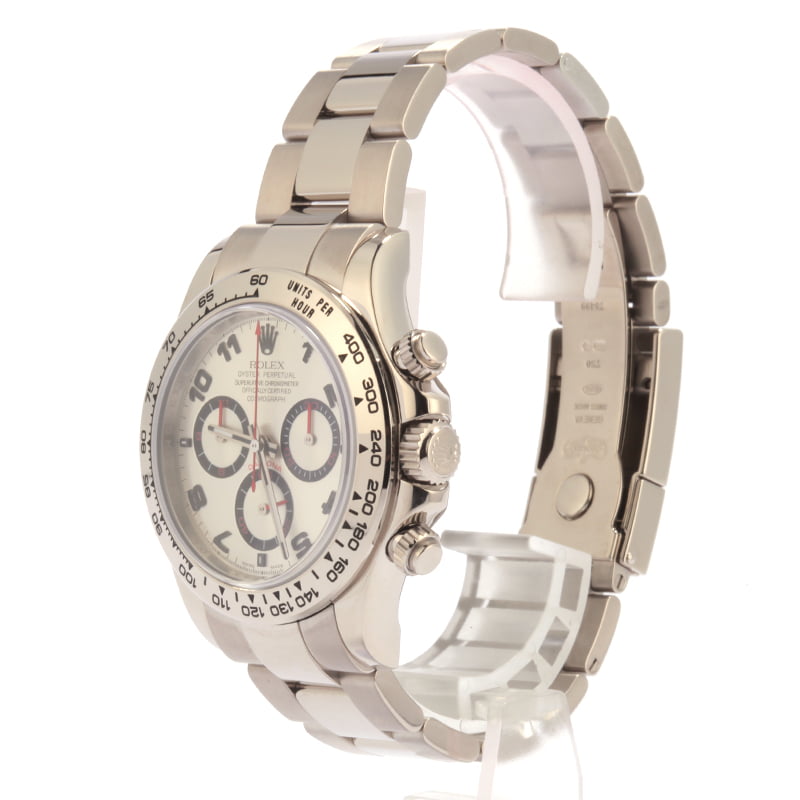 Used Rolex Daytona 116509 Silver Dial White Gold Oyster