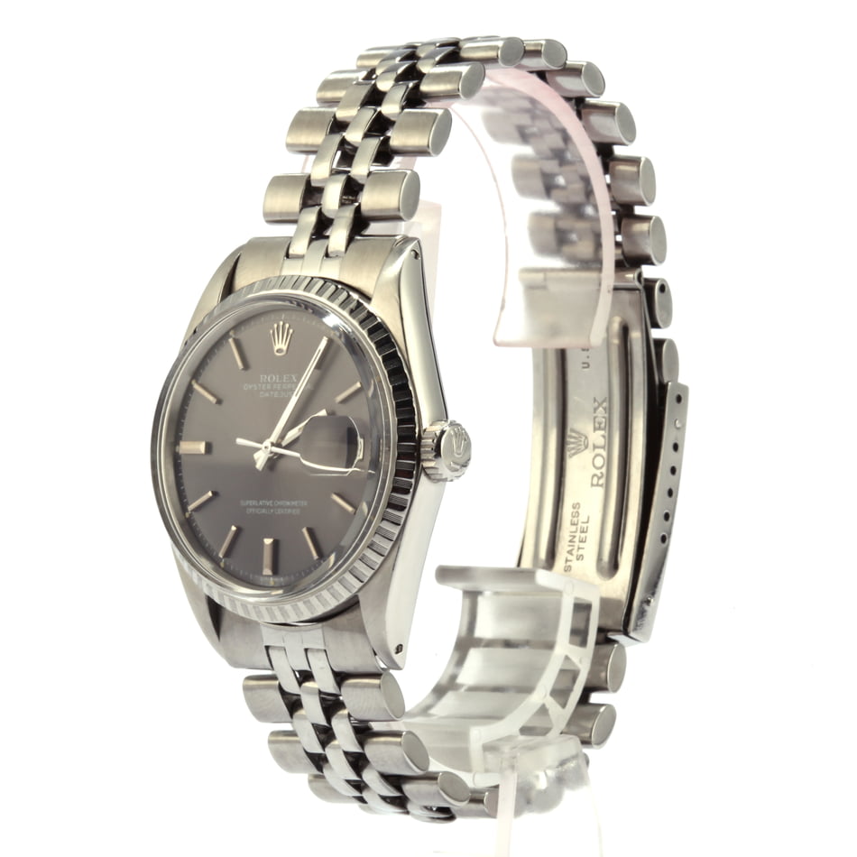 Pre Owned Rolex Datejust 1603 Slate 'Pie Pan' Dial