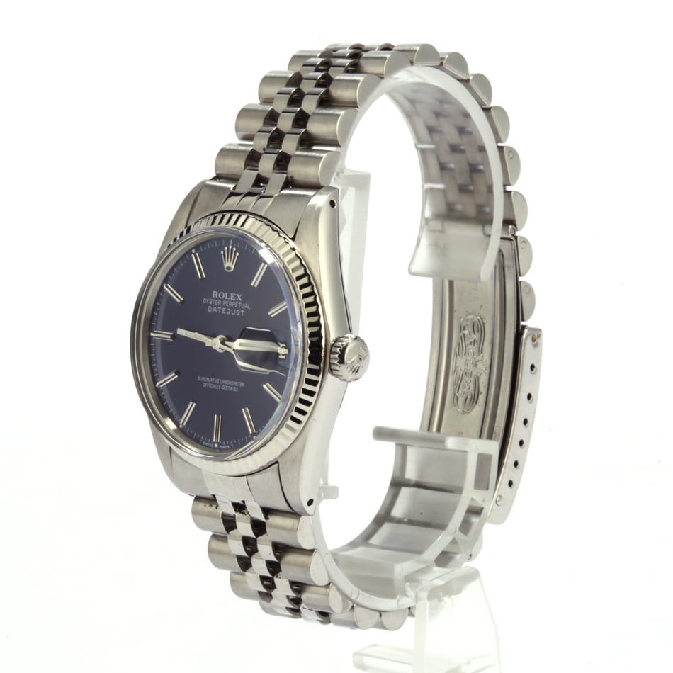 Pre Owned Rolex Datejust 16014 Blue Index Dial