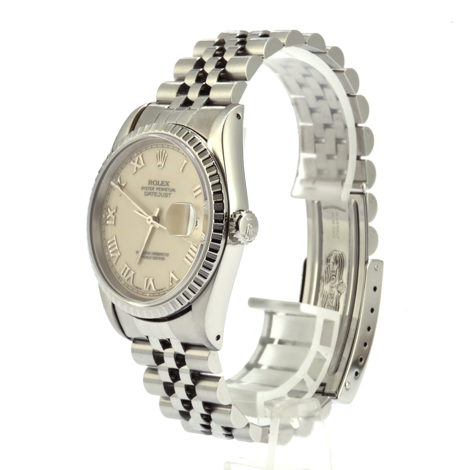 Pre-Owned Rolex Datejust 16220 Ivory Roman Dial