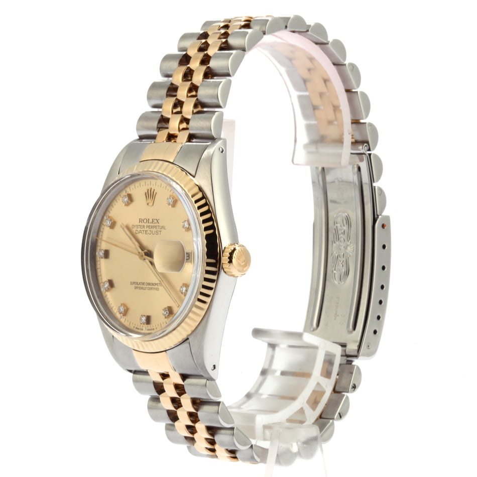 Used Rolex Datejust 16013 Champagne Diamond Dial T