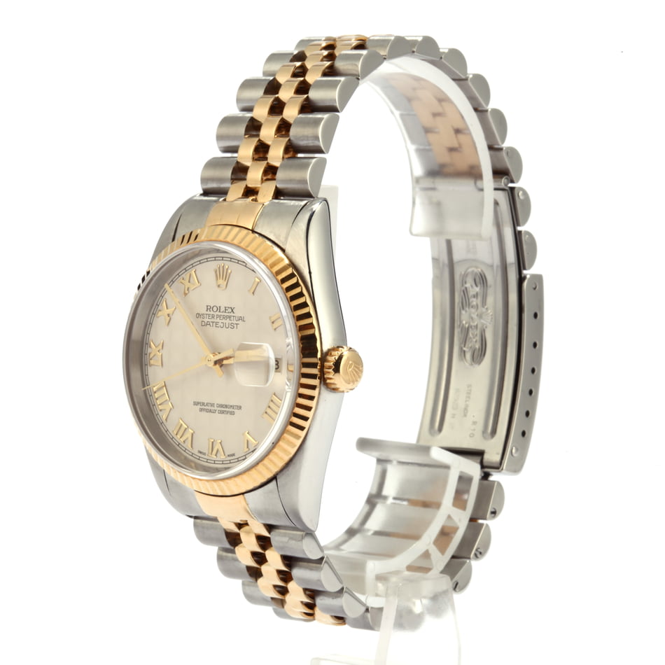 Pre-Owned Rolex Datejust 16233 Ivory Pyramid Diamond T