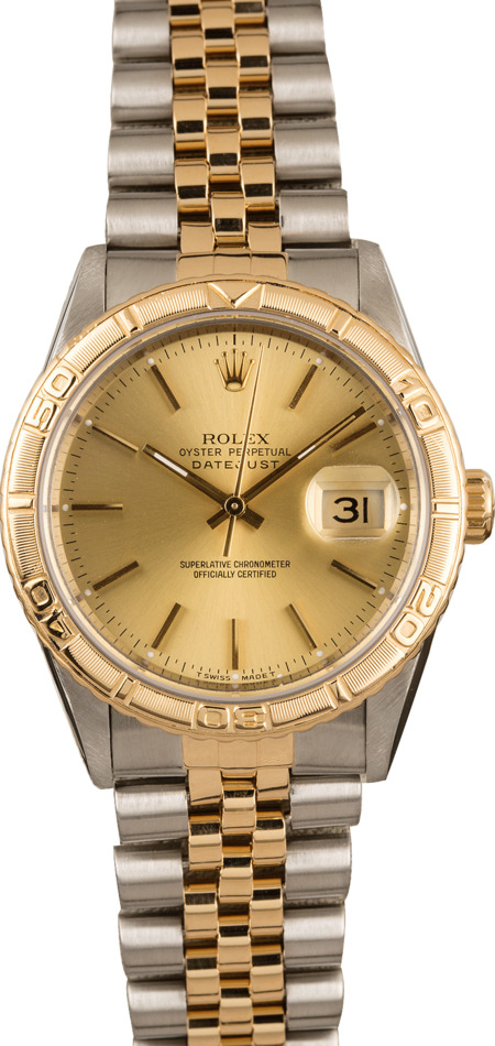 Used Rolex Datejust Two Tone Turn-O-Graph 16263 T