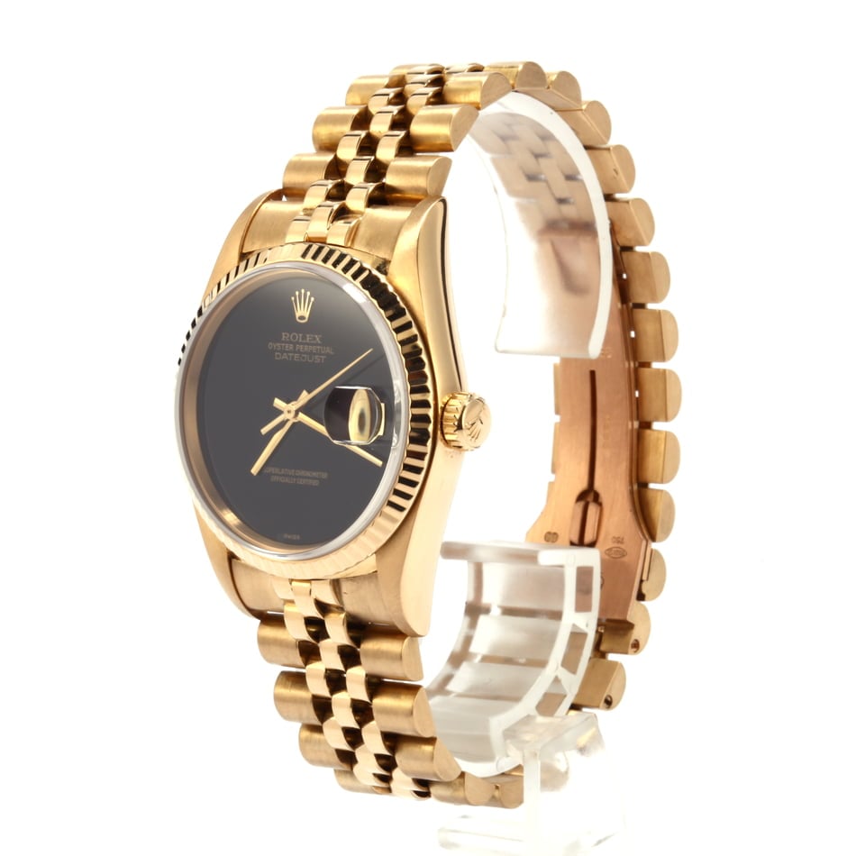 Pre-Owned Rolex Datejust 16018 Black Dial
