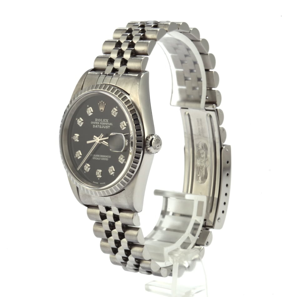 Pre Owned Rolex Steel Datejust 16220 Diamond Dial