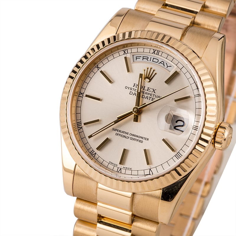 Pre-Owned Rolex President 118238 Luminous Dial