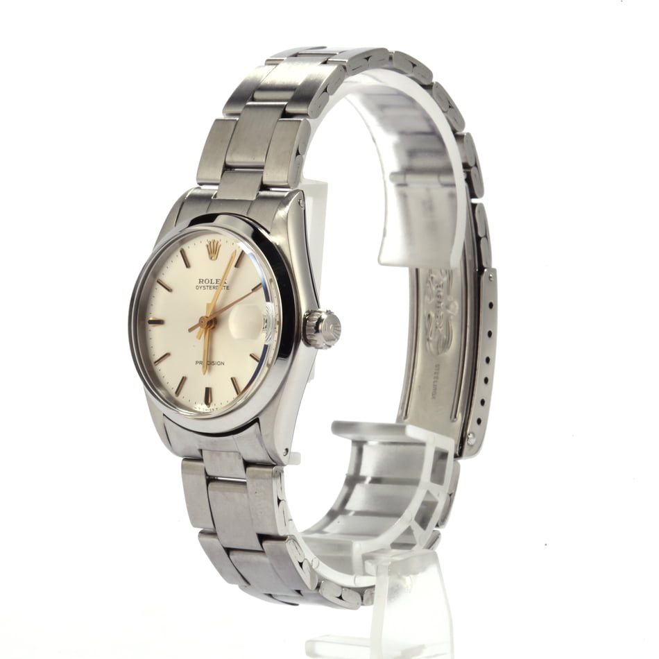 Used Rolex OysterDate 6466 Silver Dial t