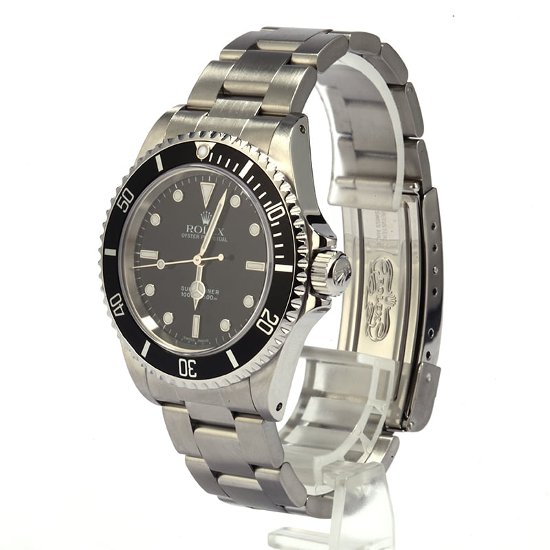 Used Rolex Steel Submariner 14060 Black Luminous Dial