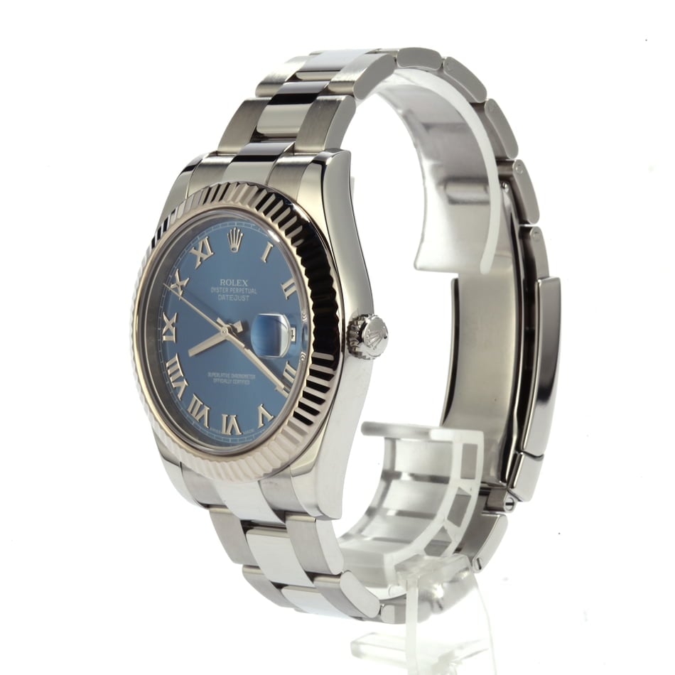 Used Rolex Steel Datejust 116334 Blue Roman Dial