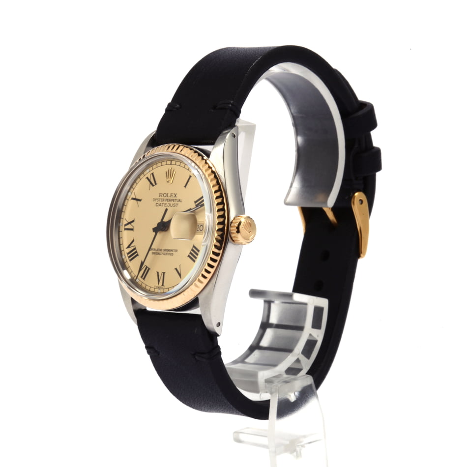 Used Rolex Datejust 16013 Champagne Buckley Dial