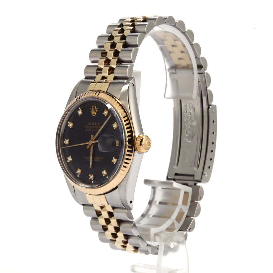 Pre-Owned Rolex 16013 Datejust Black Diamond Dial