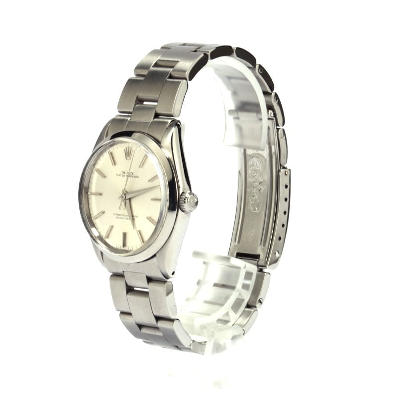 Pre-Owned Rolex Oyster Perpetual 1002 Silver Index
