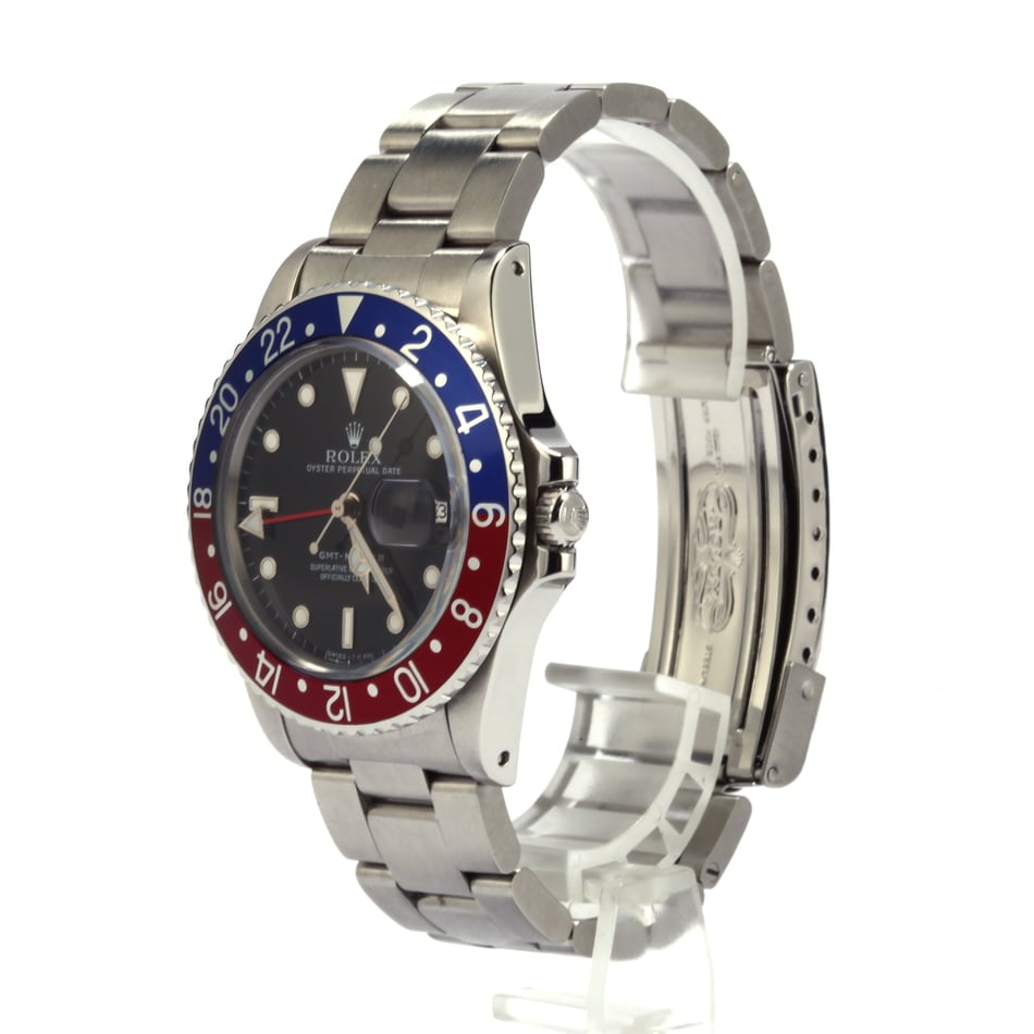 Used Rolex Steel GMT-Master 16750 Pepsi Bezel Insert tt