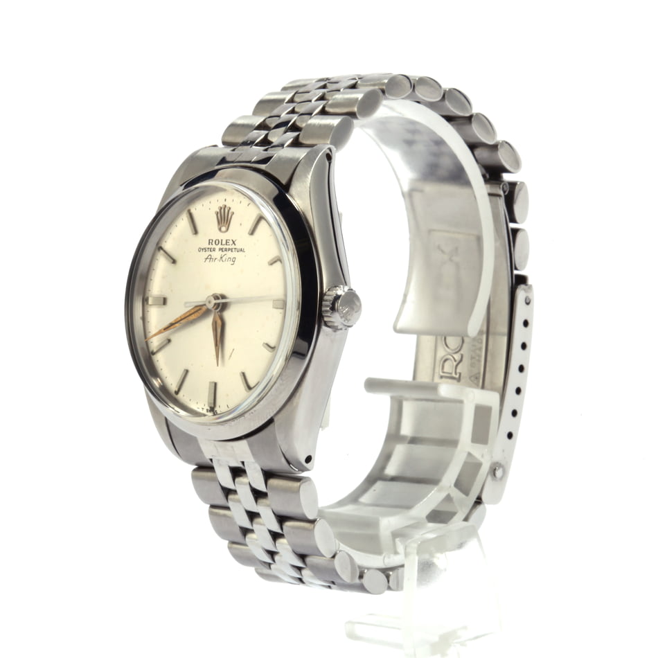 Pre-Owned 34MM Rolex Air King 5500 Silver Index Dial T