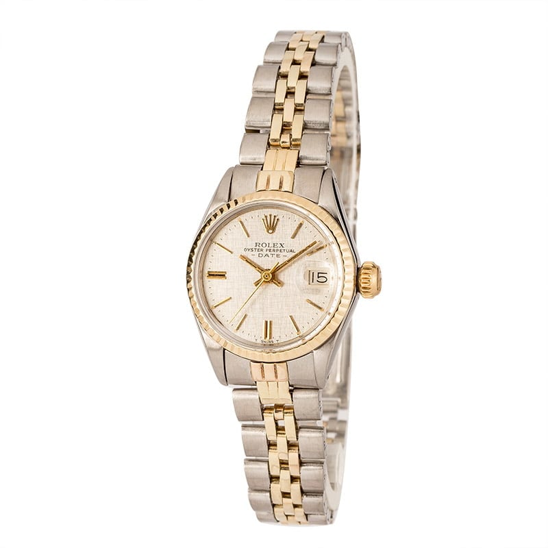 Pre-Owned Rolex Ladies Date 6517 Silver Linen Dial