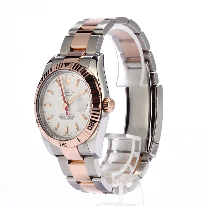 Pre Owned Men's Rolex Stainless and Rose Gold DateJust 116261