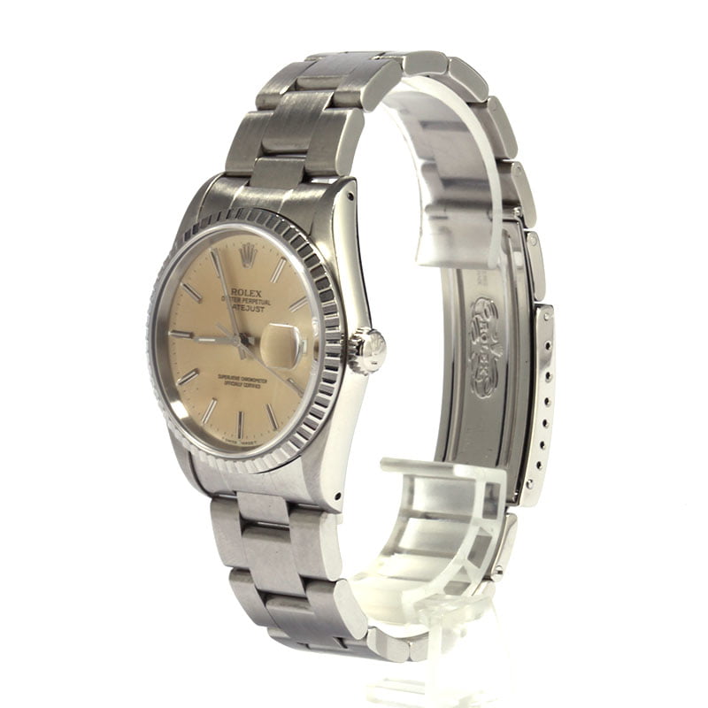 Rolex Datejust 16220 Silver Dial Steel Oyster