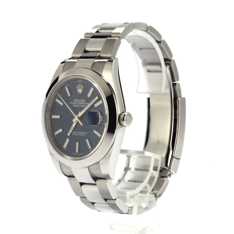 Rolex Steel Datejust 126300 Blue Luminous Dial T