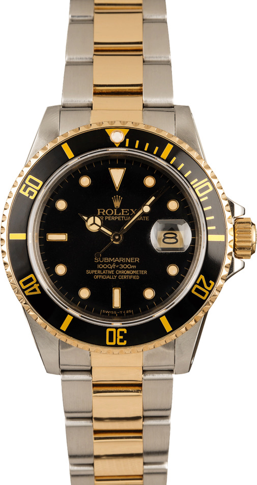 Pre-Owned Rolex 40MM Submariner 16803 Two-Tone