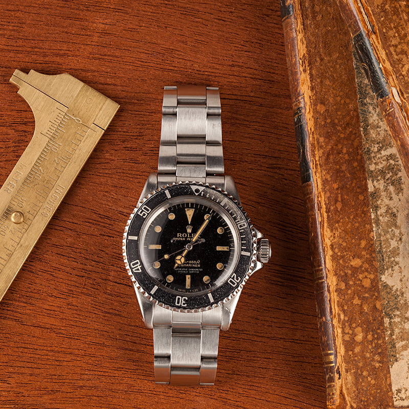 Vintage 1966 Rolex Submariner 5512 Stainless Steel