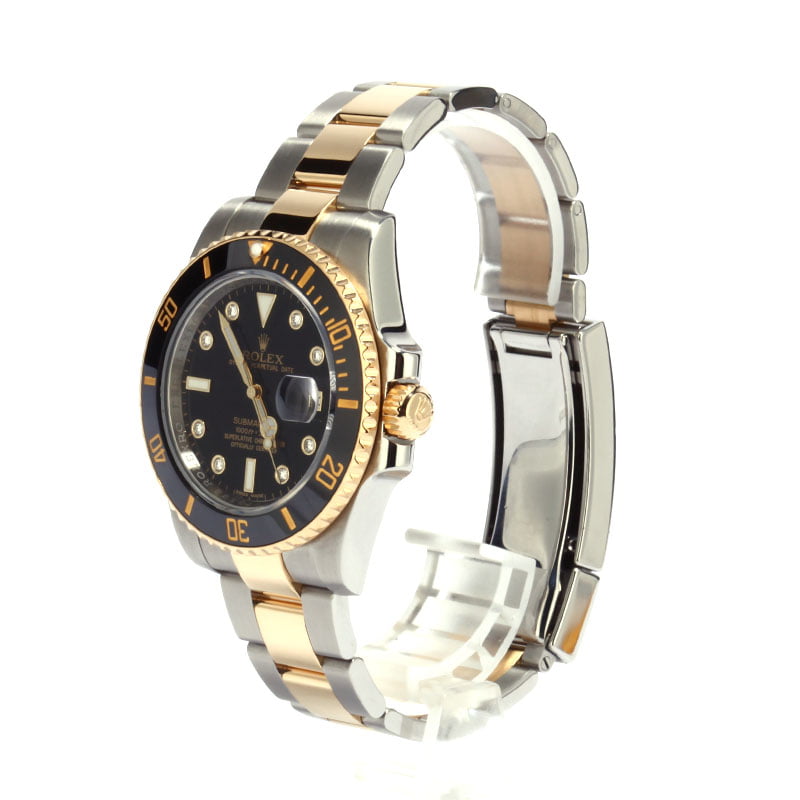 Rolex Diamond Submariner 116613 Two Tone