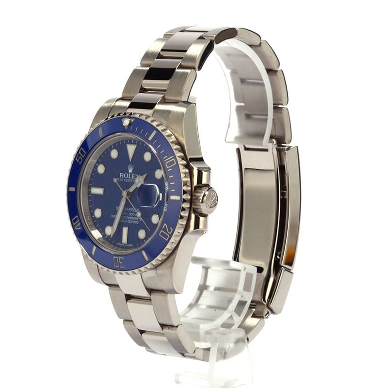 Used Rolex Submariner 116619 'Smurf' White Gold Oyster