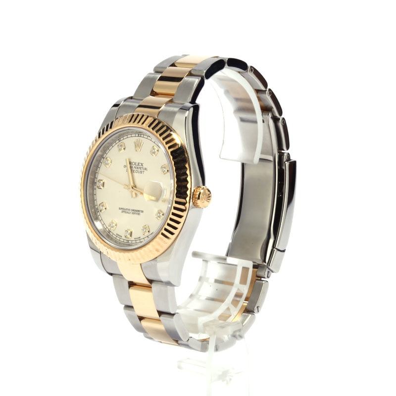 Pre-Owned Rolex Datejust 116333 Ivory Diamond Dial