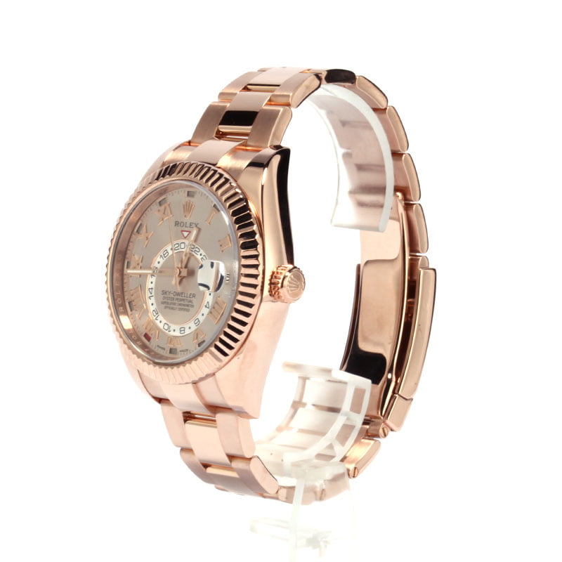 Pre-Owned Rolex Sky-Dweller 326935 Everose Gold Watch