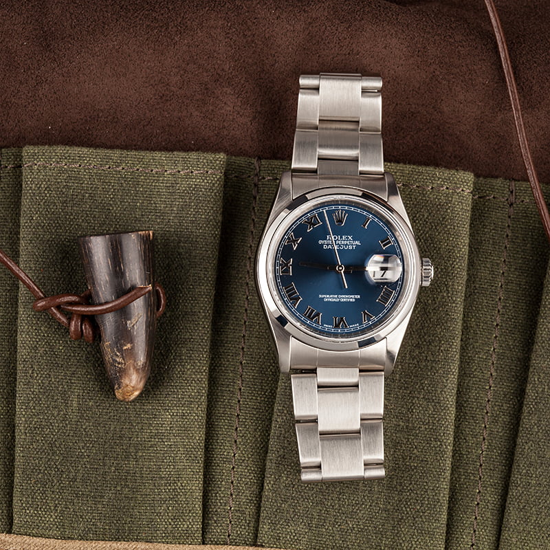 Rolex Datejust 16200 Blue Roman Dial