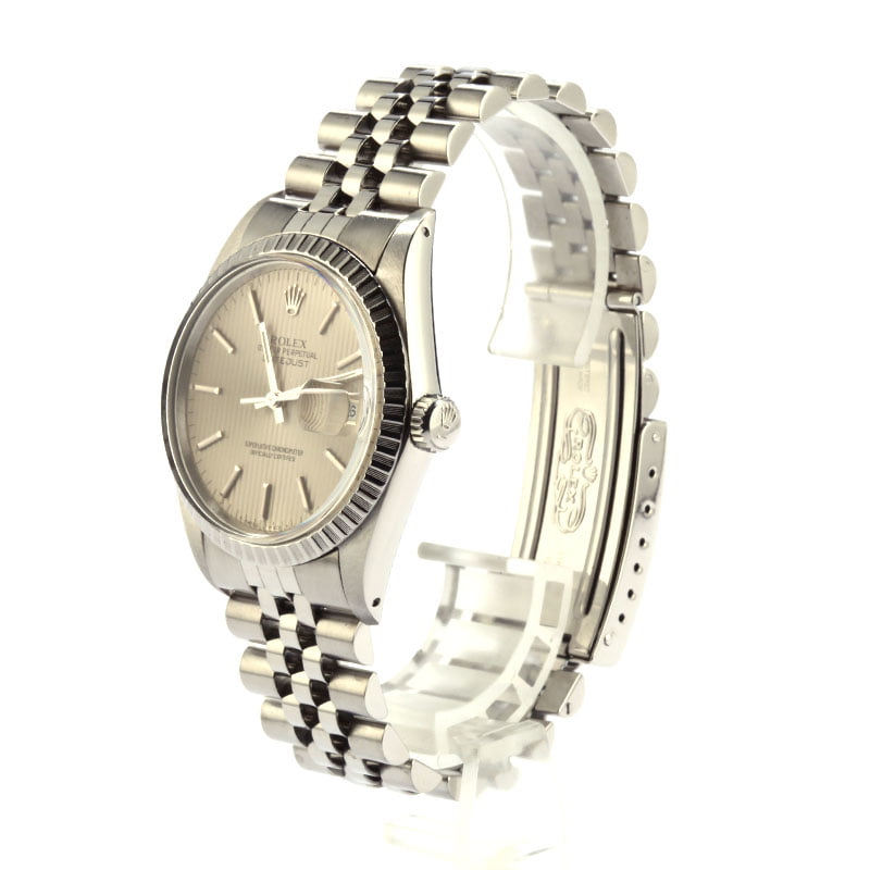 Pre-Owned Rolex Datejust 16030 Silver Tapestry Dial