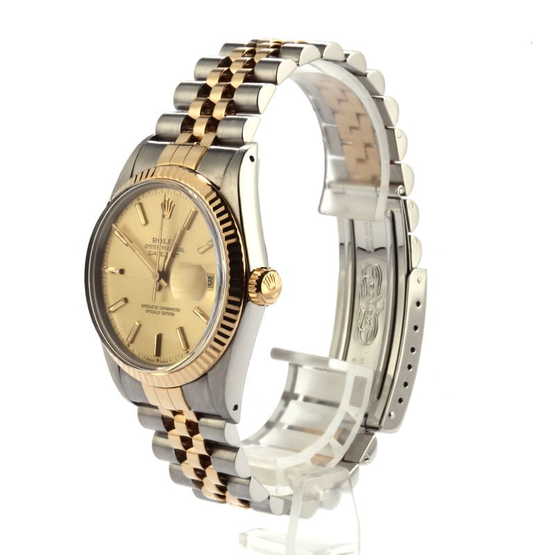 Pre-Owned Rolex Two-Tone Datejust 16013 Champagne