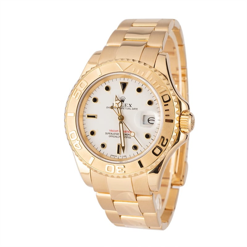 Rolex Mens Yacht-Master 16628 18k Gold