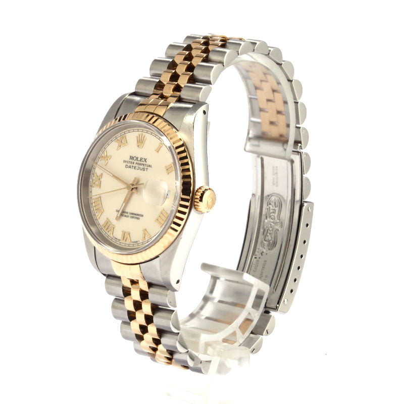Pre-Owned Rolex Datejust 16233 Ivory Roman Dial