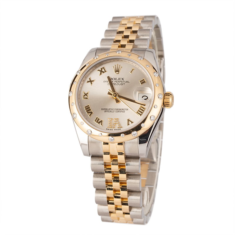 Pre-Owned Rolex Mid-size Datejust 178343 Diamond Bezel