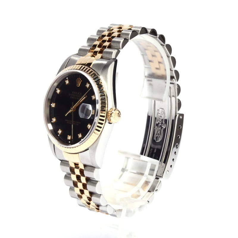 Rolex Datejust Black Diamond Dial 16233